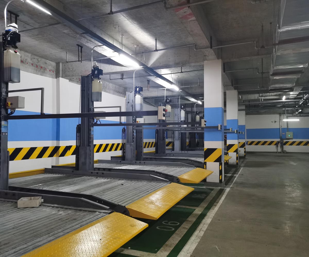 兩層簡易升降類機械式停車庫